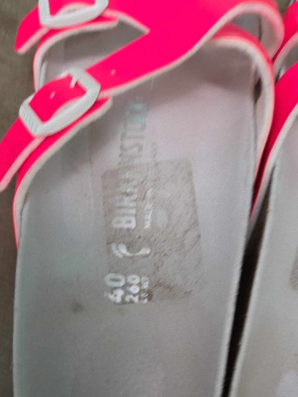 Birkenstock Neon Pink Double-Buckle Slides - Picture 6 of 6
